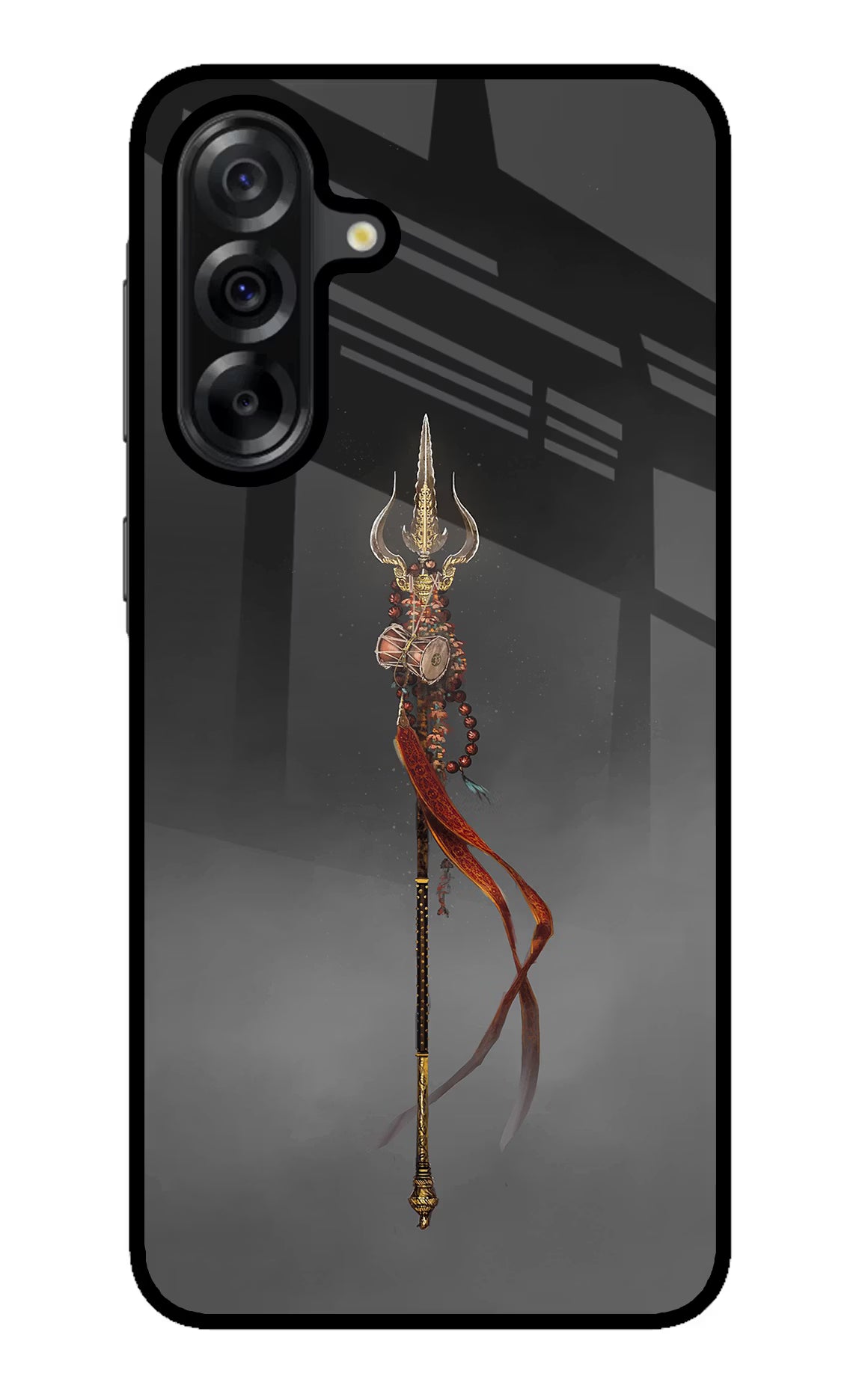 Shiv Trishul Samsung A36 5G Glass Case Back Cover by Casekaro