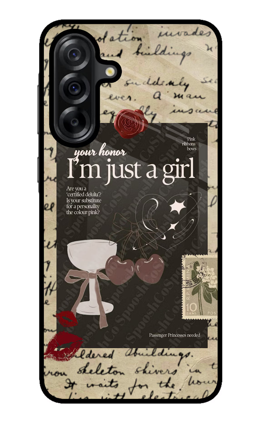 I am just a girl Samsung A36 5G Back Cover, Metal case