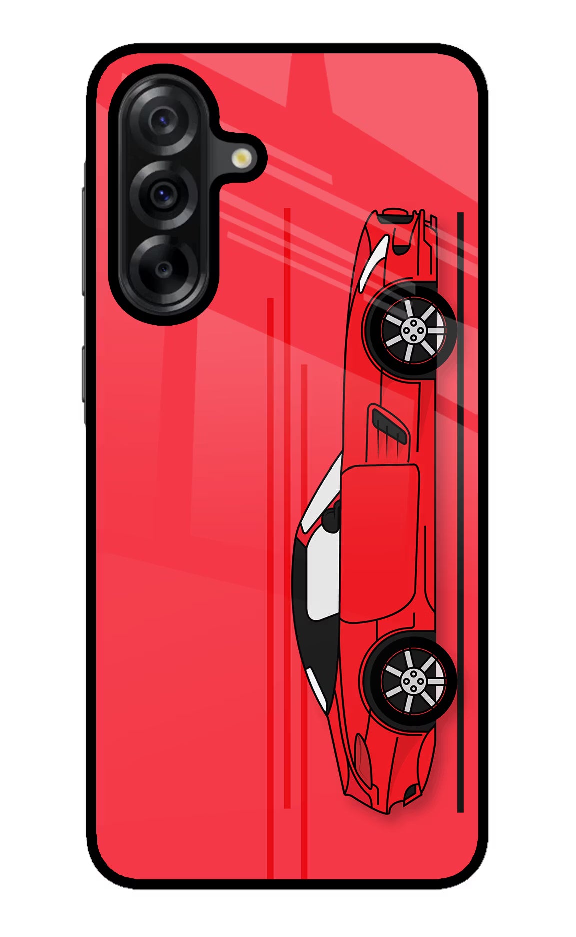 Red Velocity Samsung A36 5G Glass Case