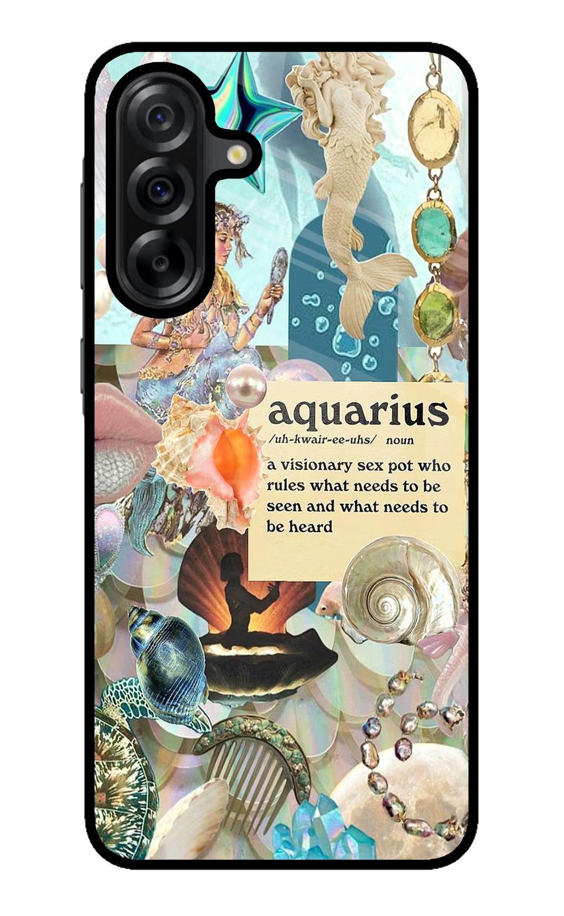 Aquarius Zodiac Samsung A36 5G Glass Case