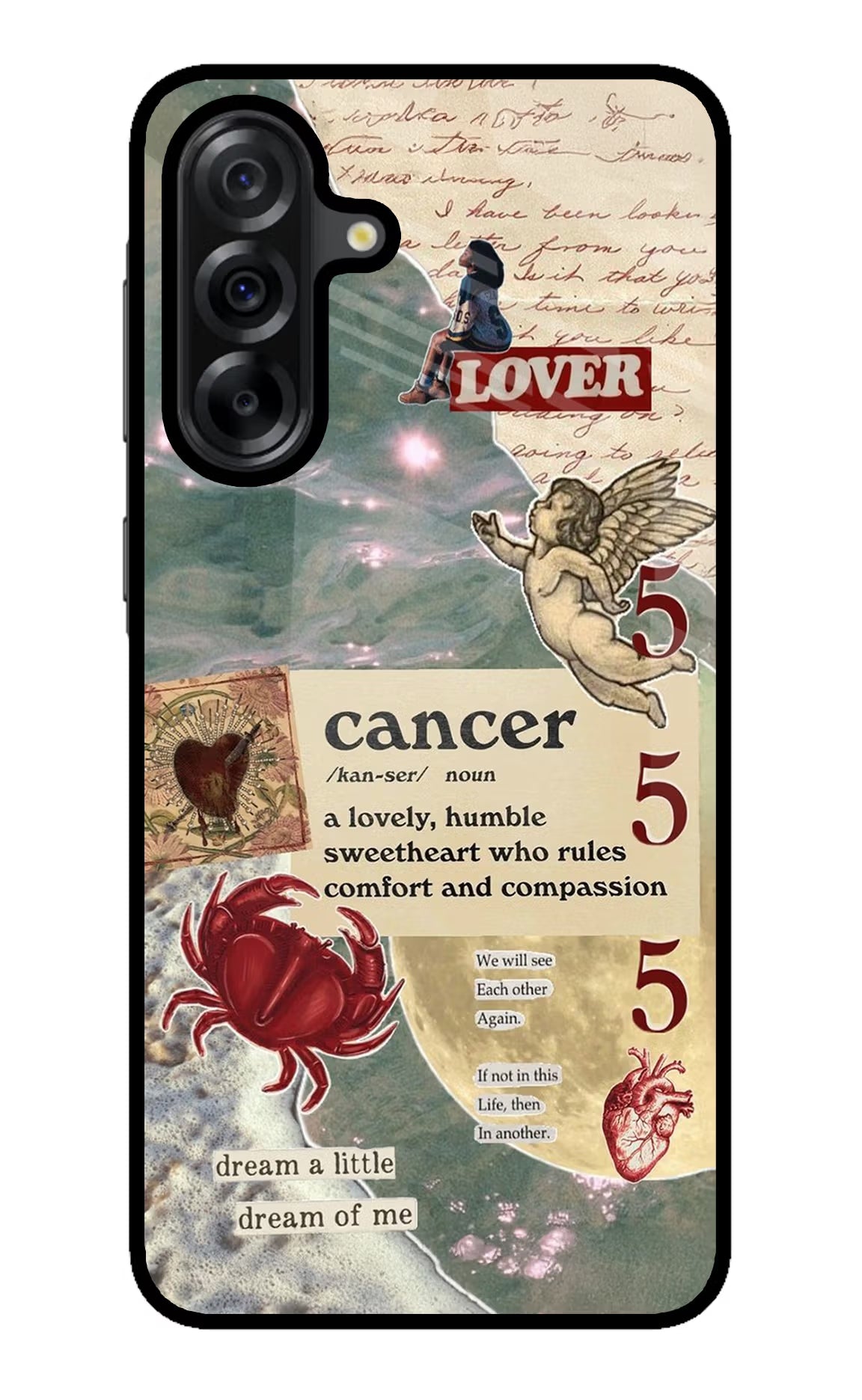 Cancer Zodiac Samsung A36 5G Glass Case Back Cover by Casekaro