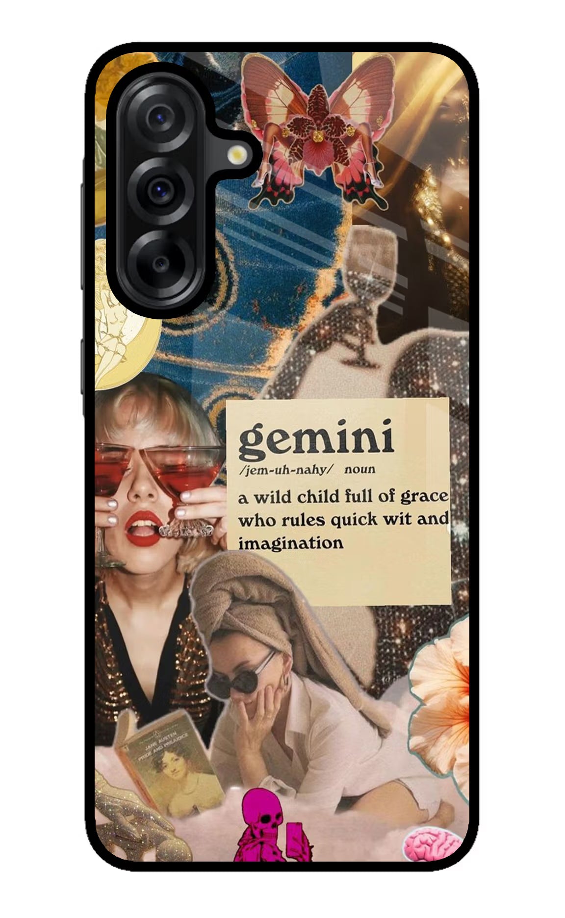 Gemini Zodiac Samsung A36 5G Glass Case Back Cover by Casekaro