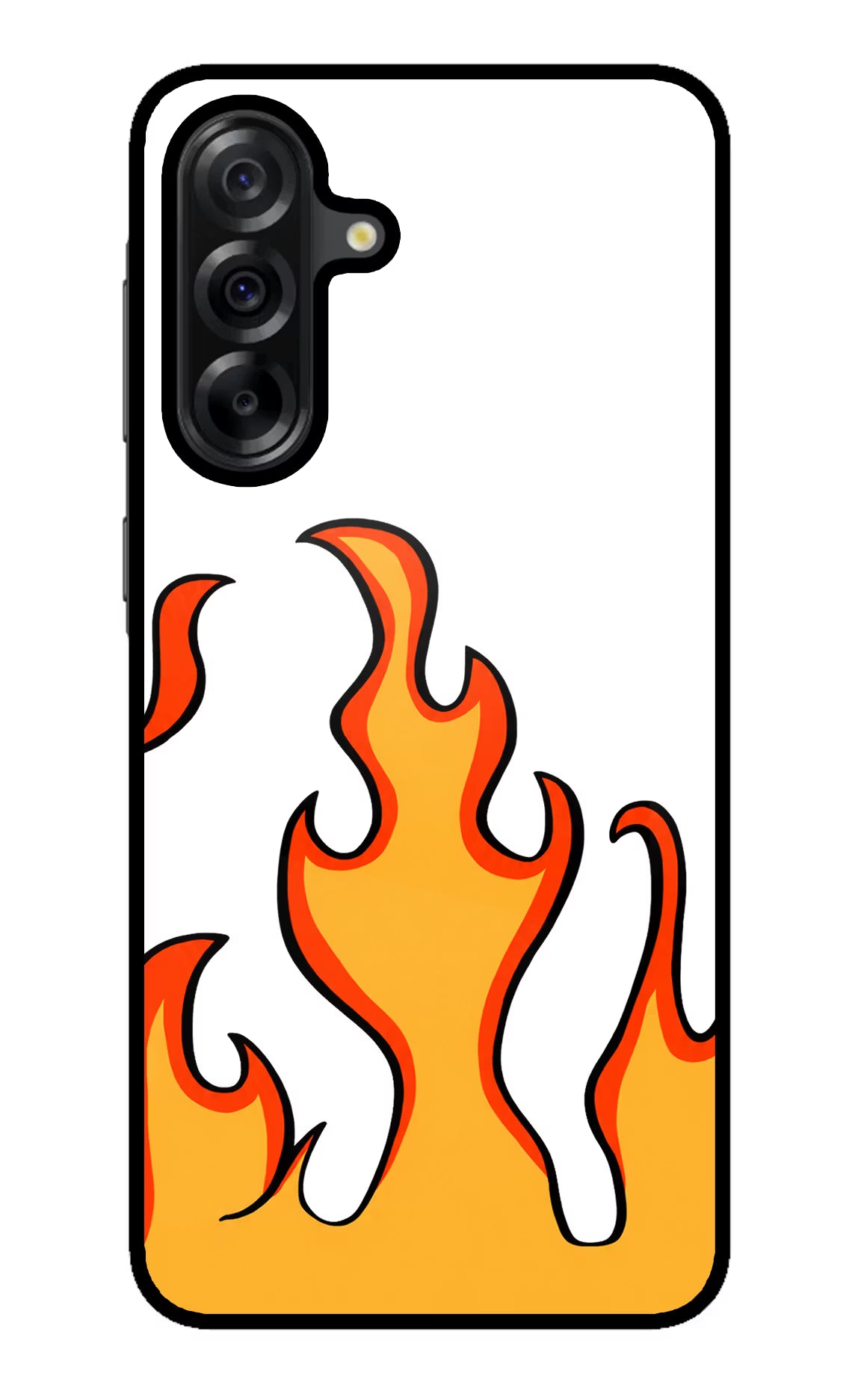 Fired Up – White Samsung A36 5G Glass Case
