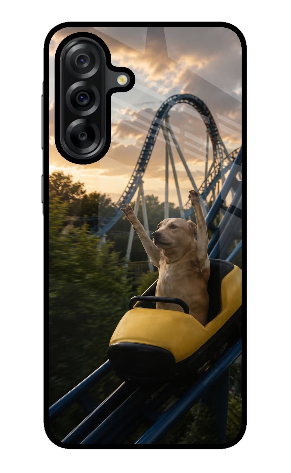 Rollercoaster Dog Samsung A36 5G Glass Case