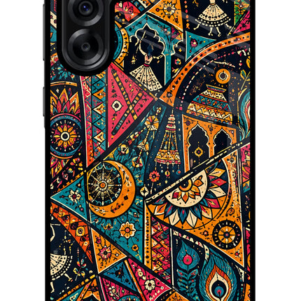 Folk Print Samsung A36 5G Glass Case