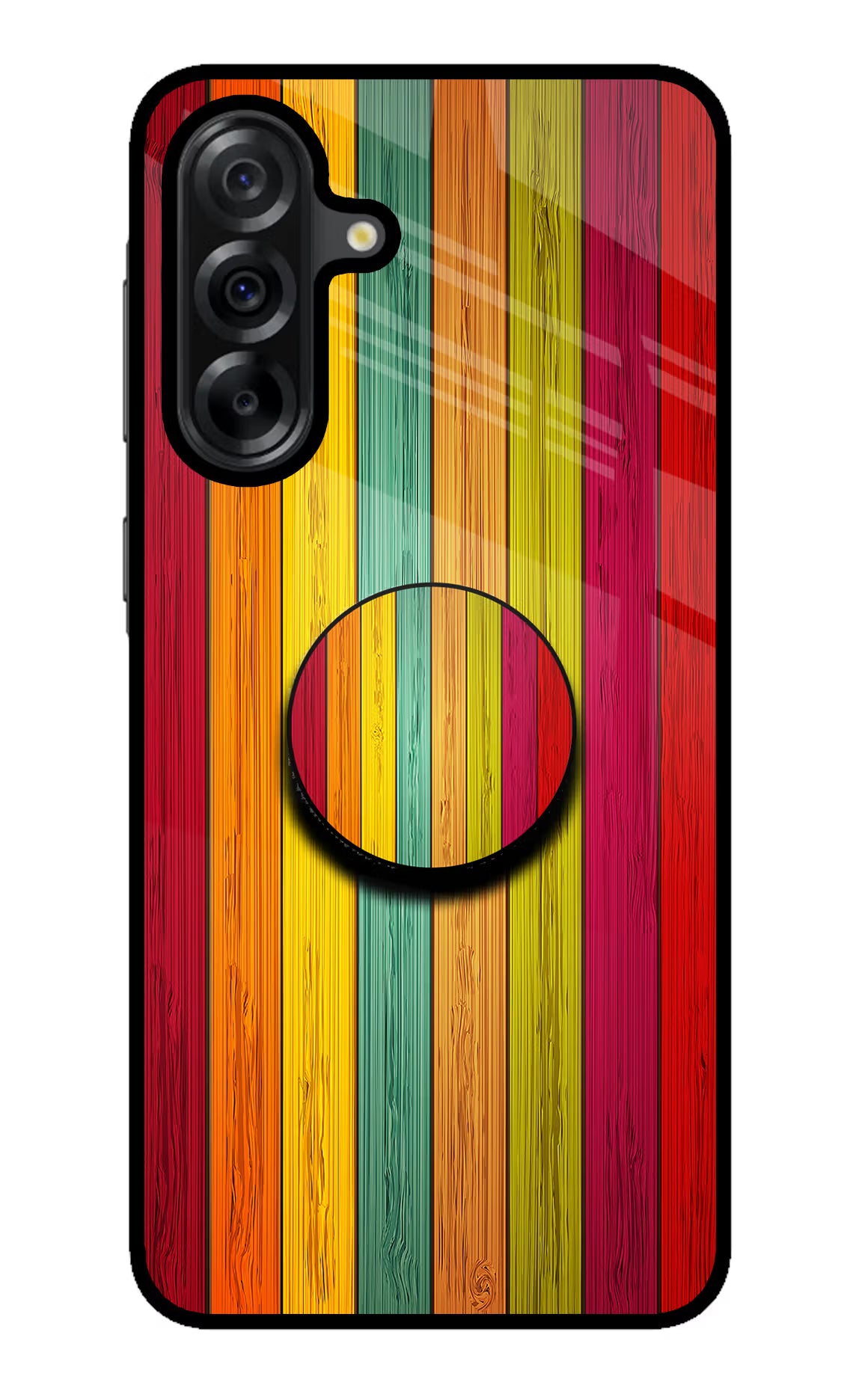 Multicolor Wooden Samsung A36 5G Pop Case by Casekaro