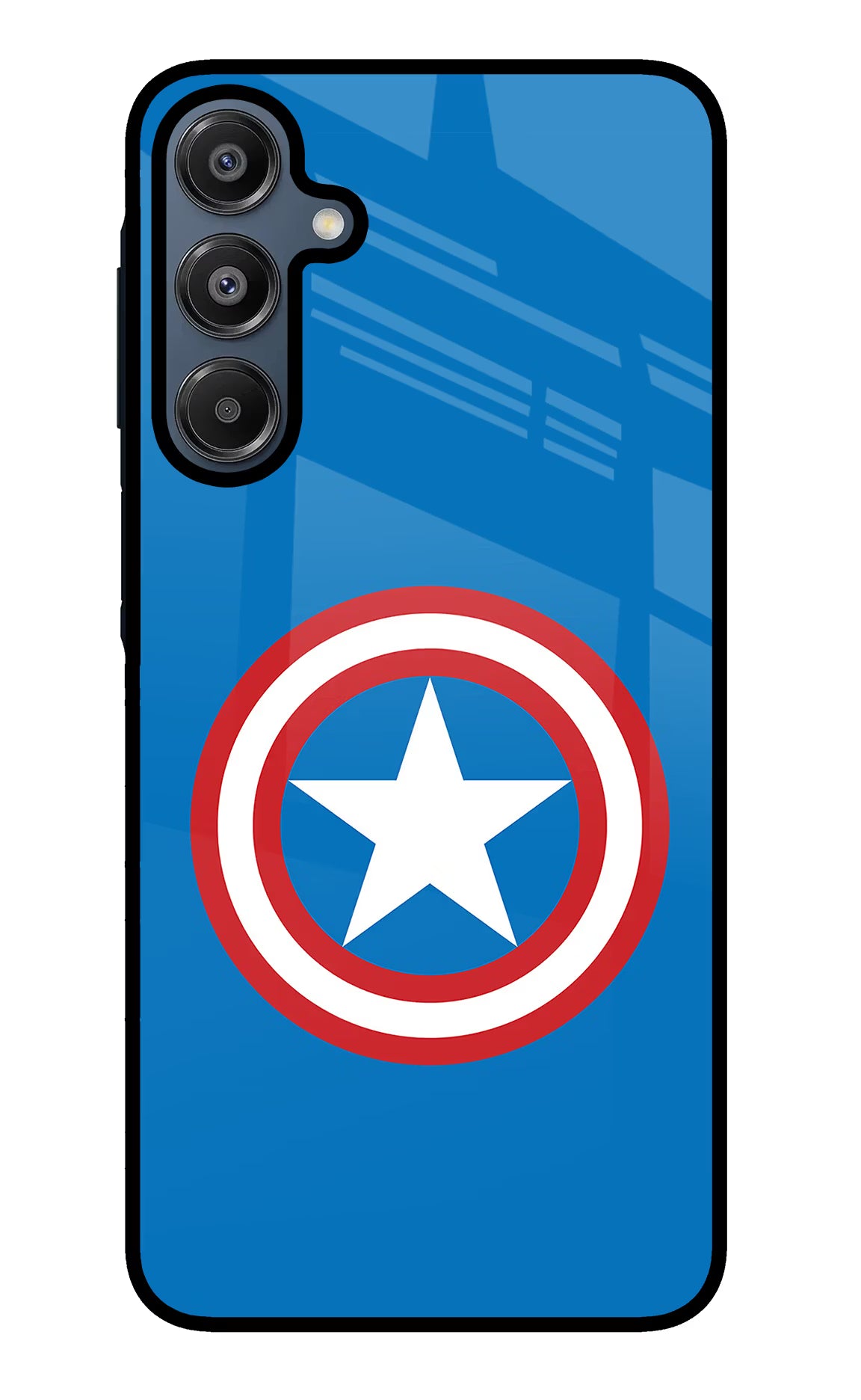 Captain America Logo Samsung A16 5G Glass Case Back Cover by Casekaro