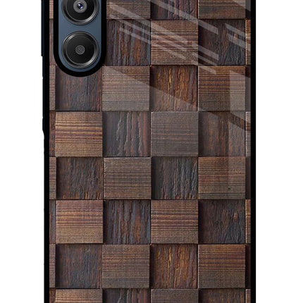 Wooden Cube Design Samsung A16 5G Glass Case