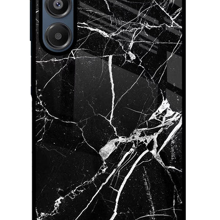 Black Marble Pattern Samsung A16 5G Glass Case