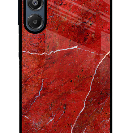 Red Marble Design Samsung A16 5G Glass Case