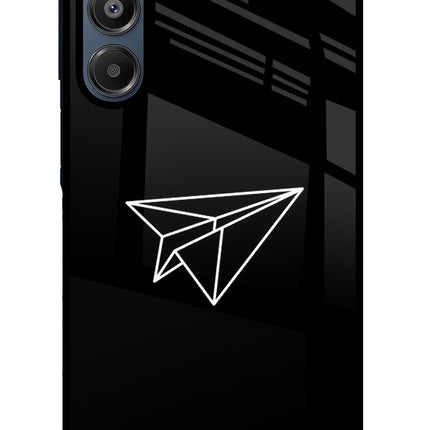 Paper Plane White Samsung A16 5G Glass Case