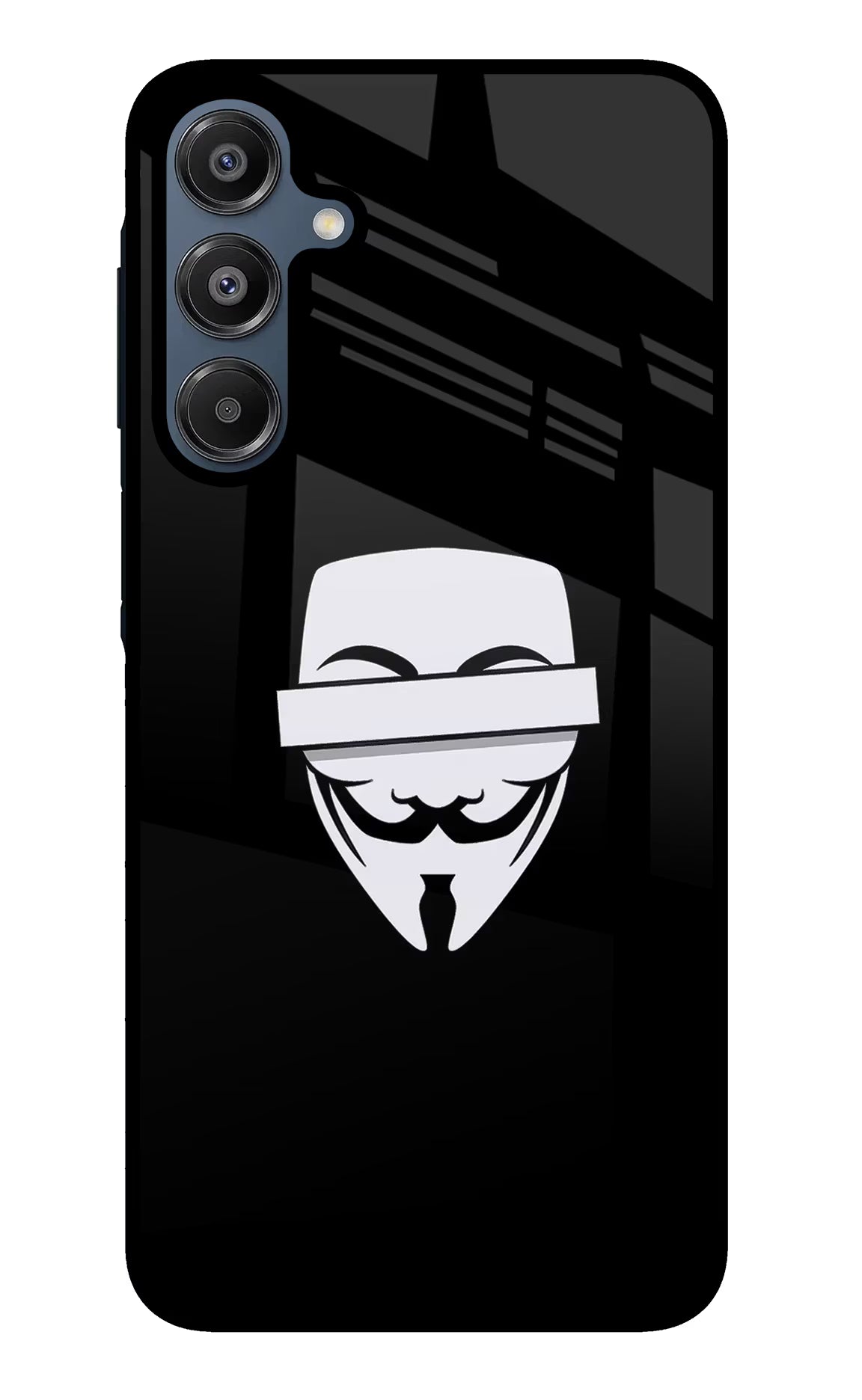 Anonymous Face Samsung A16 5G Glass Case Back Cover by Casekaro