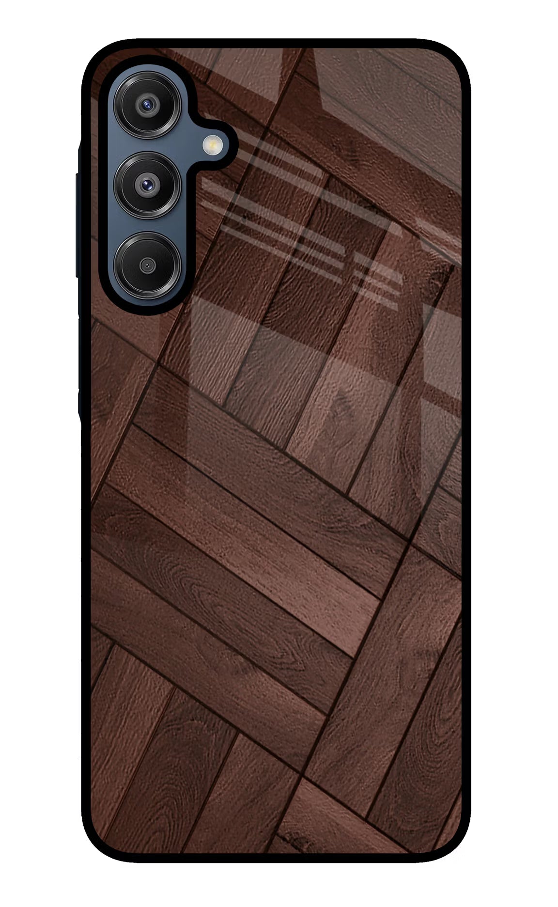 Wooden Texture Design Samsung A16 5G Glass Case Back Cover by Casekaro