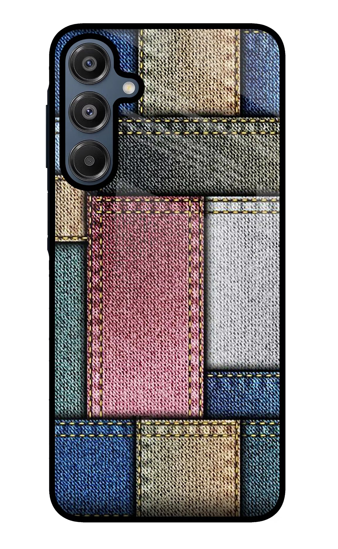 Multicolor Jeans Samsung A16 5G Glass Case Back Cover by Casekaro
