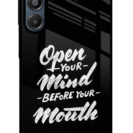 Open Your Mind Before Your Mouth Samsung A16 5G Glass Case