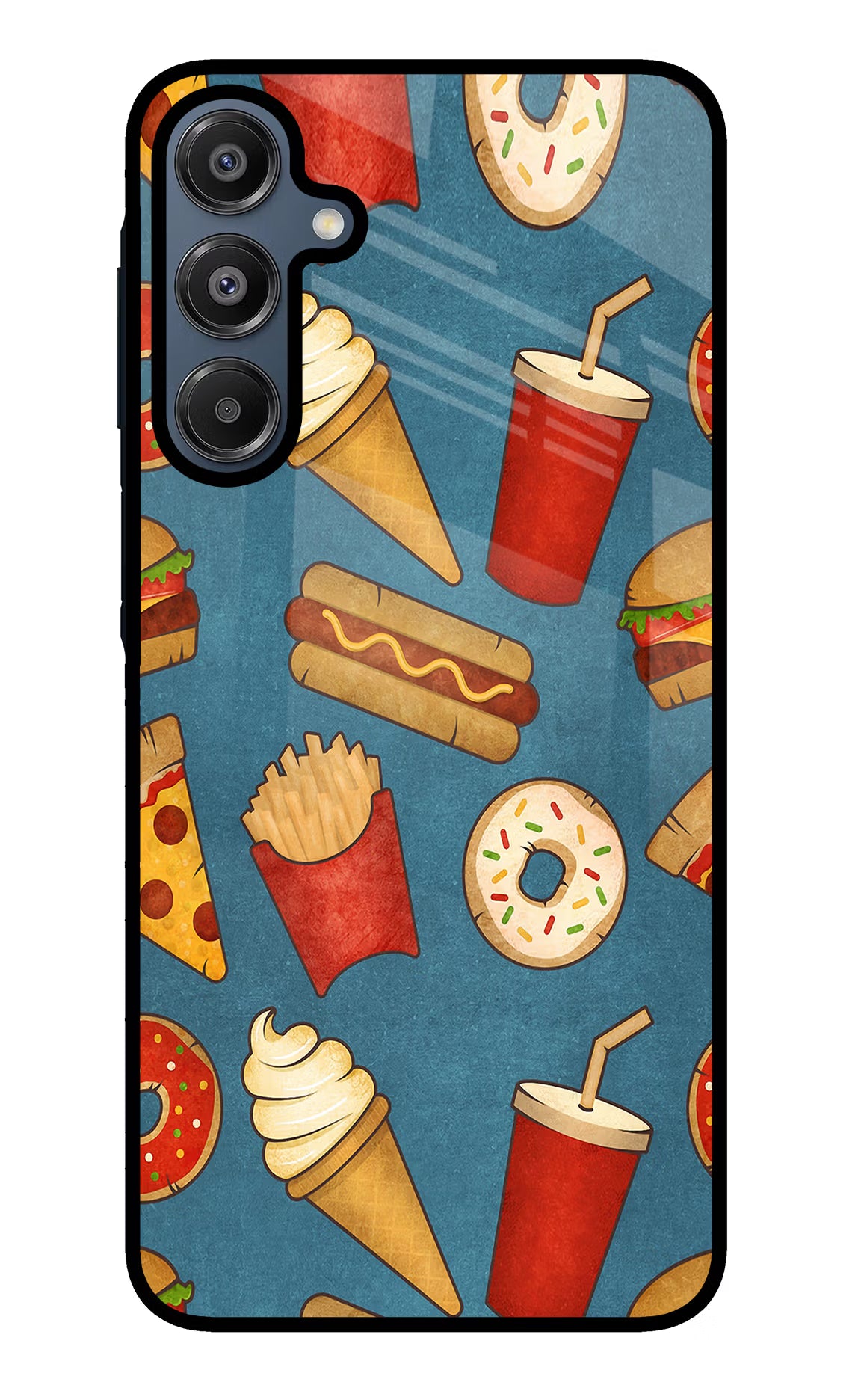 Foodie Samsung A16 5G Glass Case Back Cover by Casekaro
