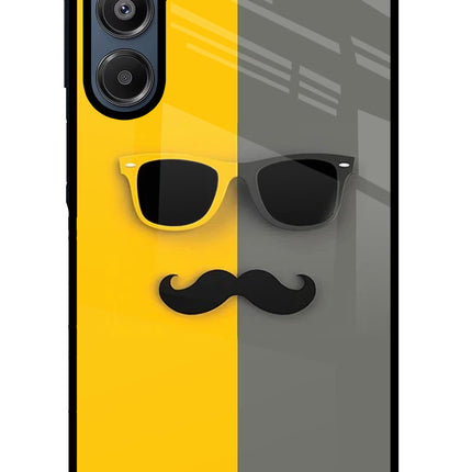 Sunglasses with Mustache Samsung A16 5G Glass Case