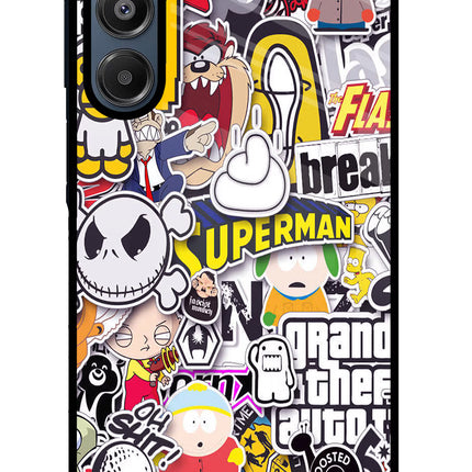Sticker Bomb Samsung A16 5G Glass Case