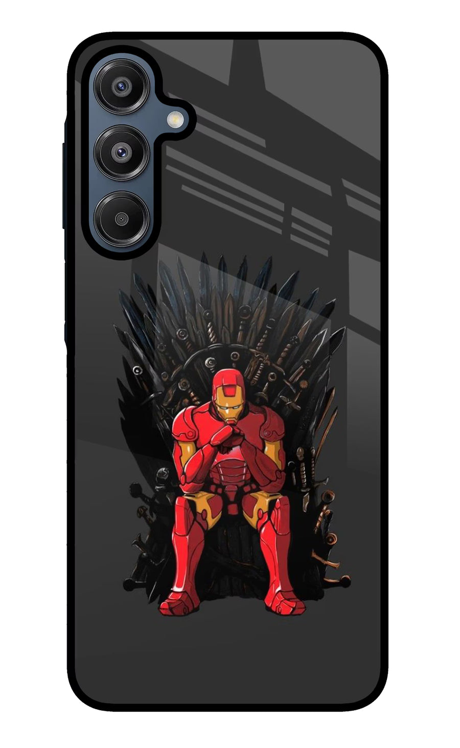 Ironman Throne Samsung A16 5G Back Cover, Glass case