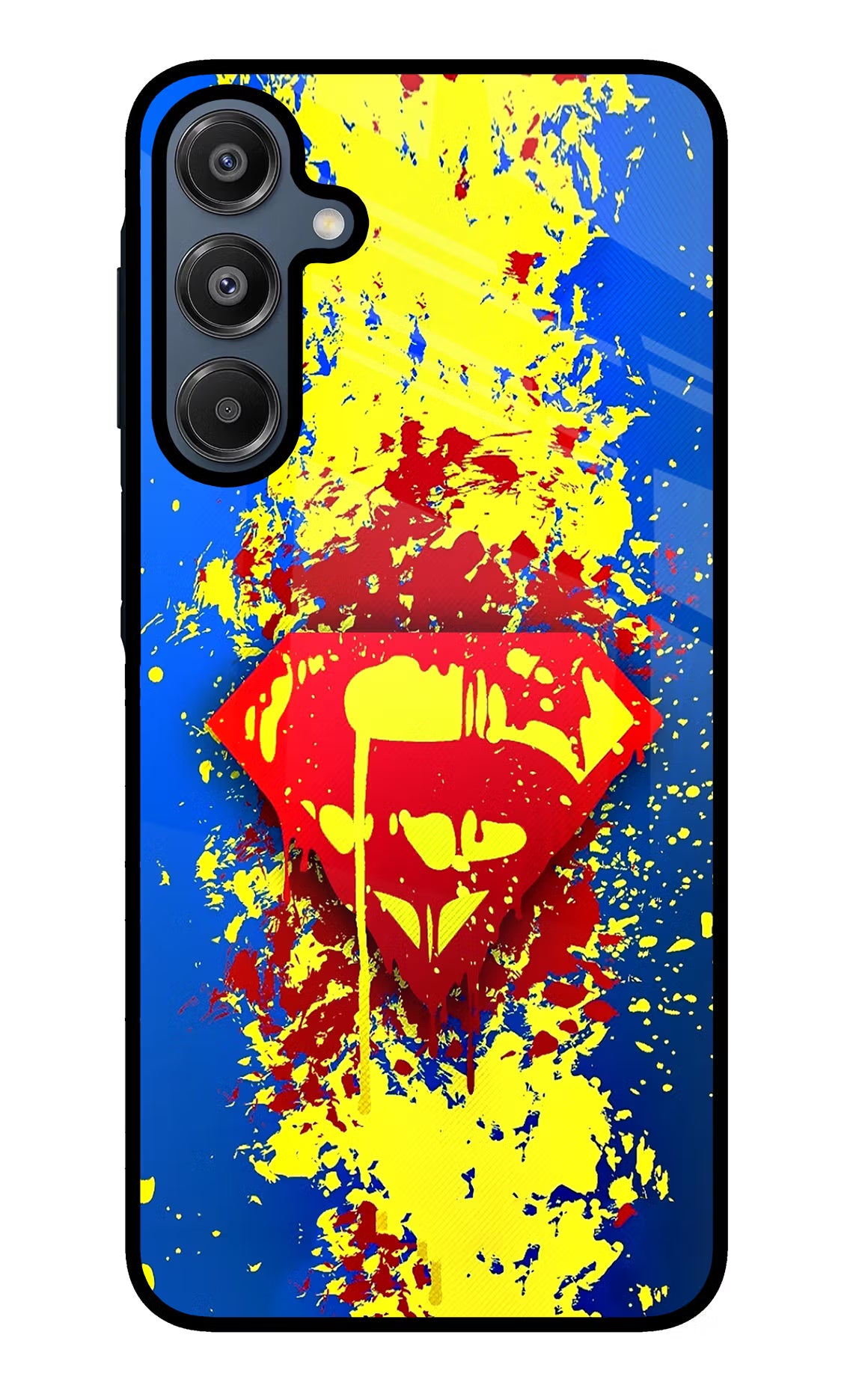 Superman logo Samsung A16 5G Glass Case Back Cover by Casekaro