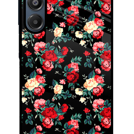 Rose Pattern Samsung A16 5G Glass Case