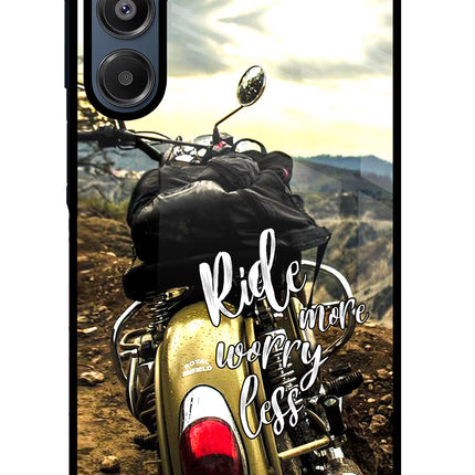 Ride More Worry Less Samsung A16 5G Glass Case