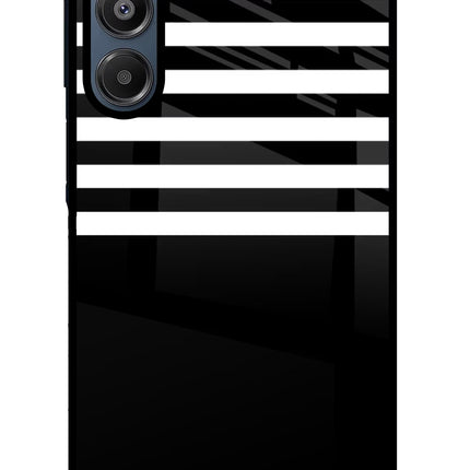 Black and White Print Samsung A16 5G Glass Case
