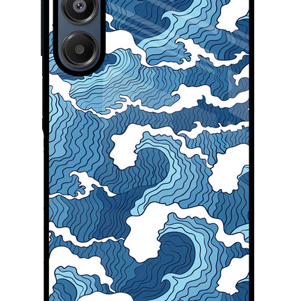 Blue Waves Samsung A16 5G Glass Case