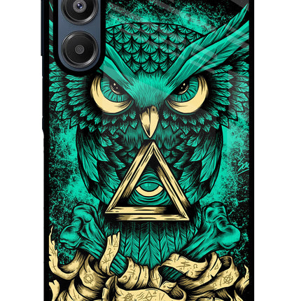 Green Owl Samsung A16 5G Glass Case