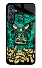 Green Owl Samsung A16 5G Glass Case