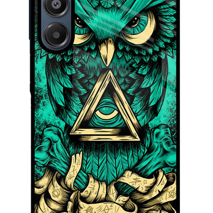 Green Owl Samsung A16 5G Glass Case
