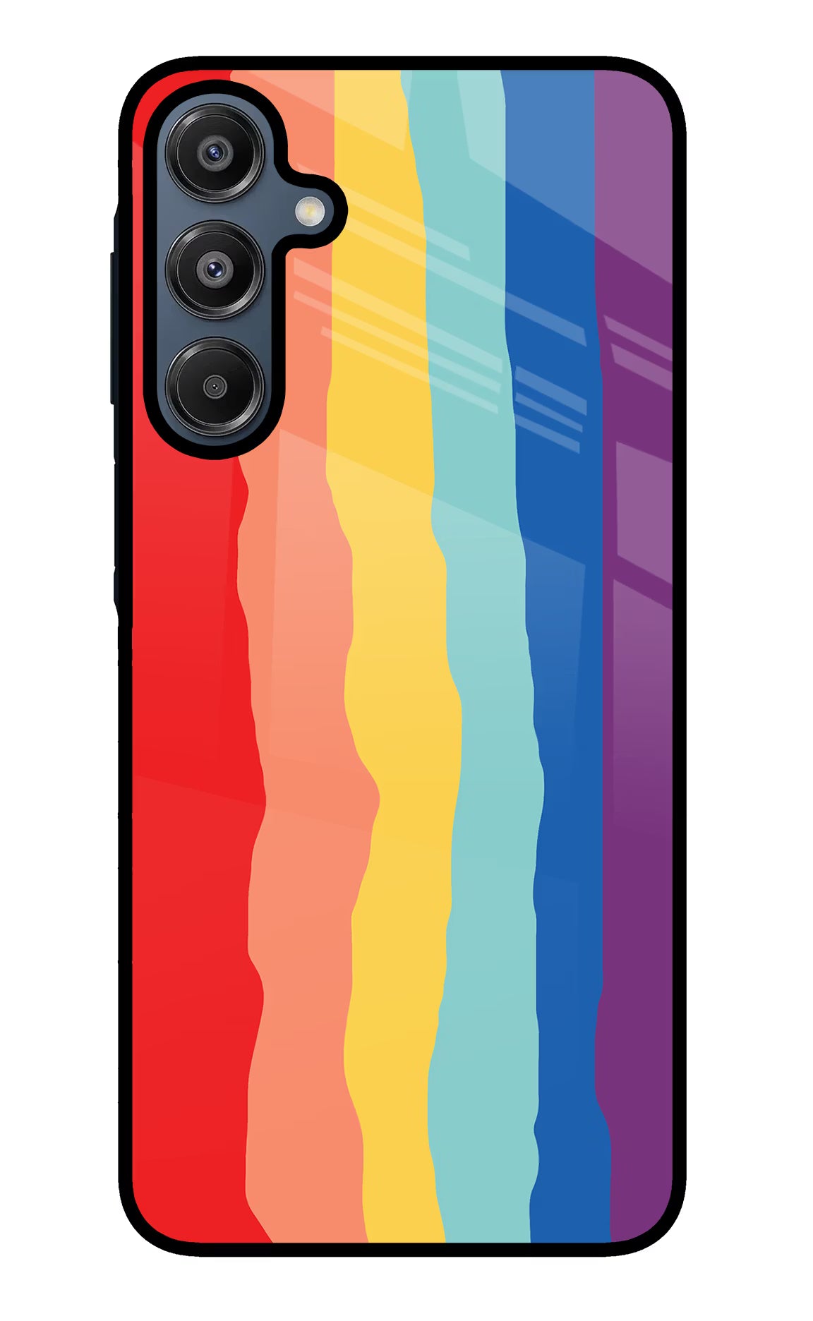 Rainbow Samsung A16 5G Glass Case Back Cover by Casekaro