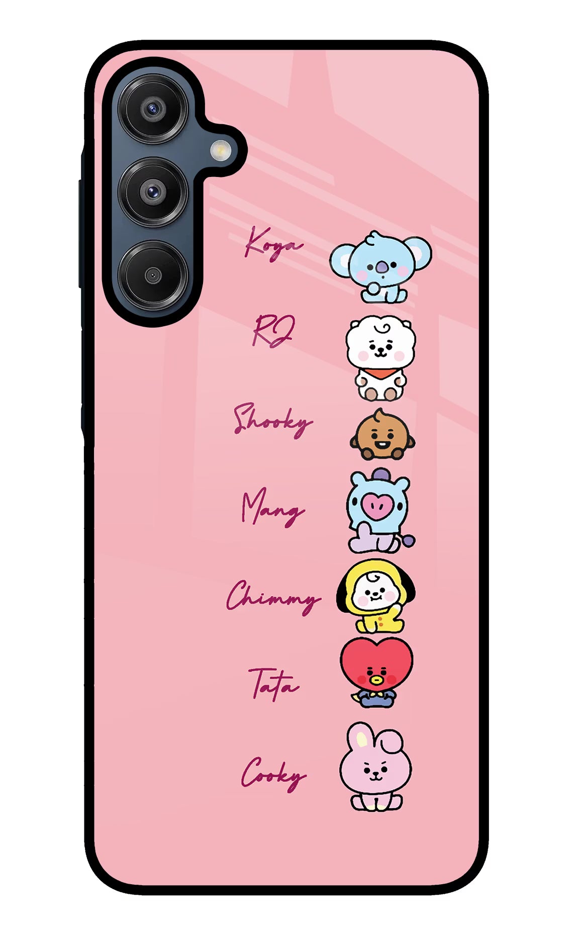 BTS names Samsung A16 5G Glass Case Back Cover by Casekaro