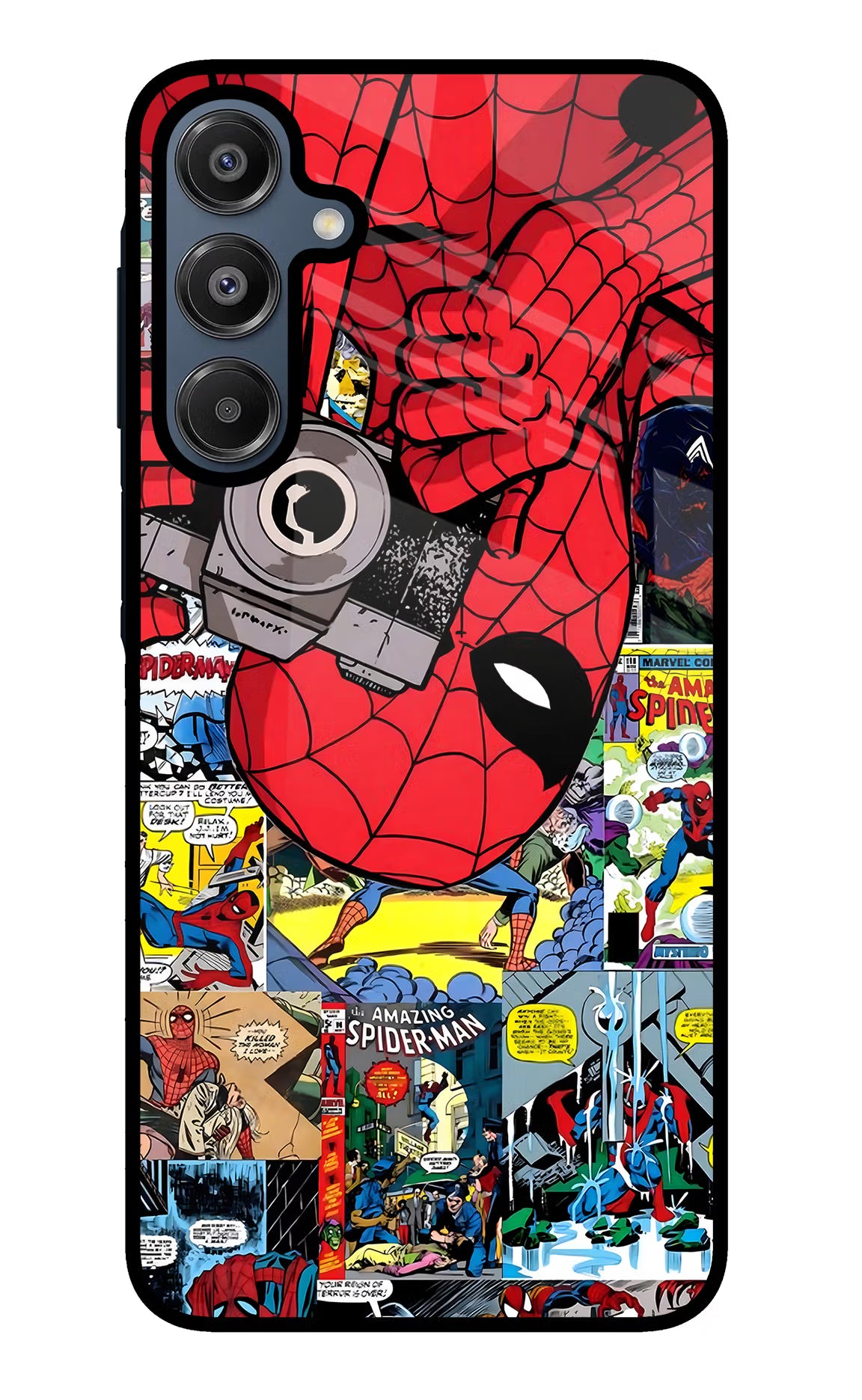 Spider Man Samsung A16 5G Glass Case Back Cover by Casekaro
