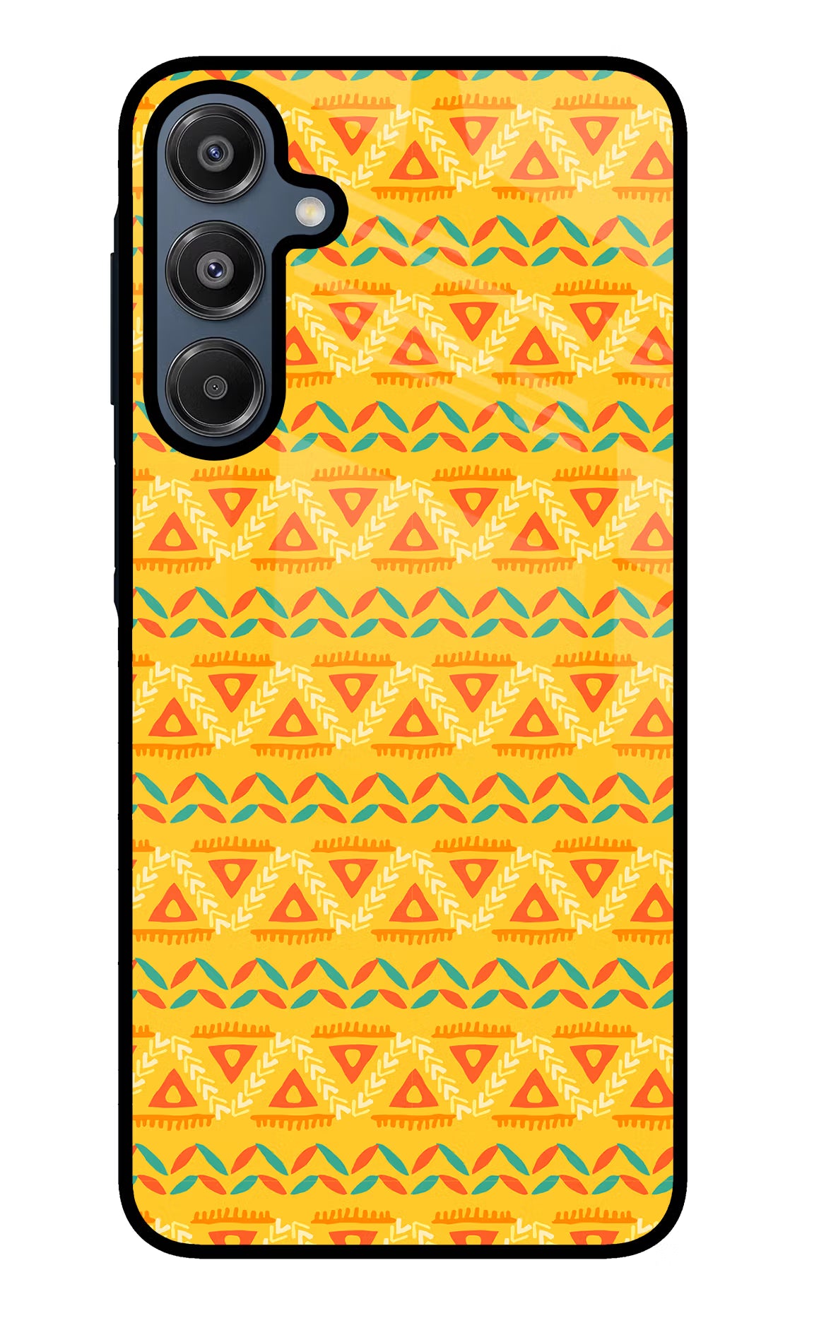 Tribal Pattern Samsung A16 5G Glass Case Back Cover by Casekaro
