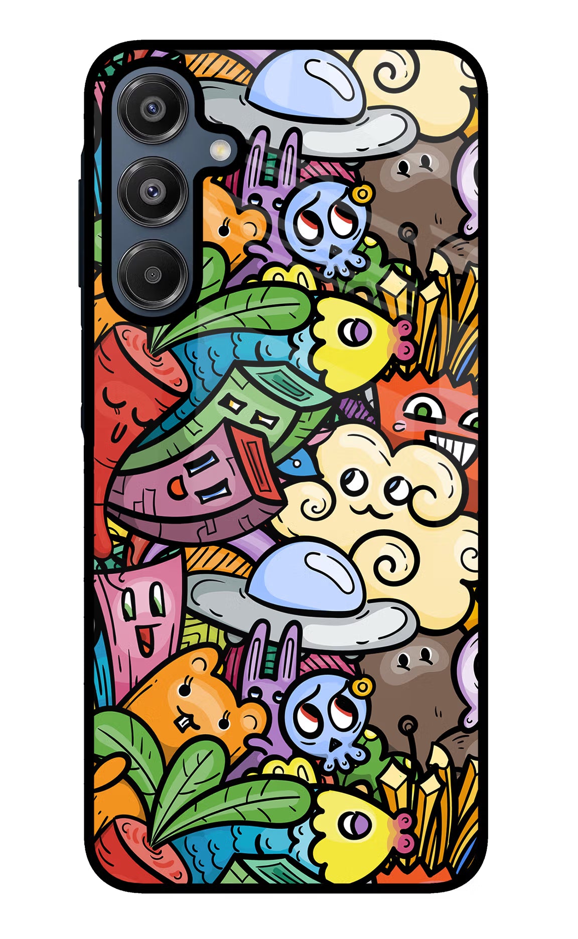 Veggie Doodle Samsung A16 5G Glass Case Back Cover by Casekaro