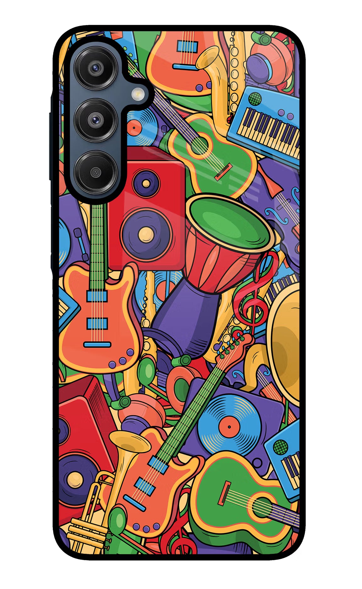 Music Instrument Doodle Samsung A16 5G Glass Case