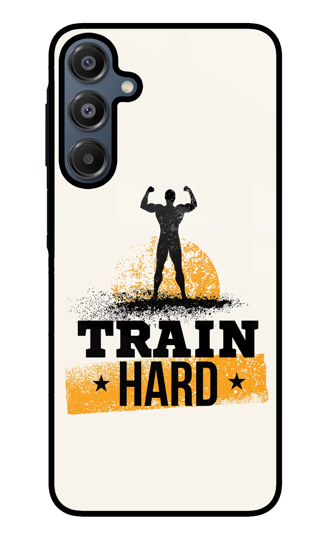 Train Hard Samsung A16 5G Glass Case Back Cover by Casekaro
