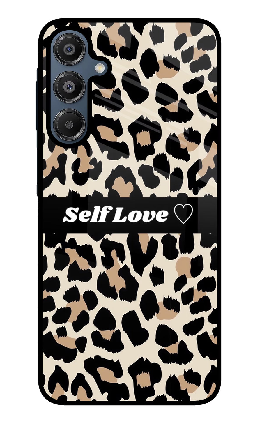 Leopard Print Self Love Samsung A16 5G Back Cover, Glass case