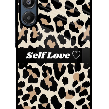 Leopard Print Self Love Samsung A16 5G Glass Case