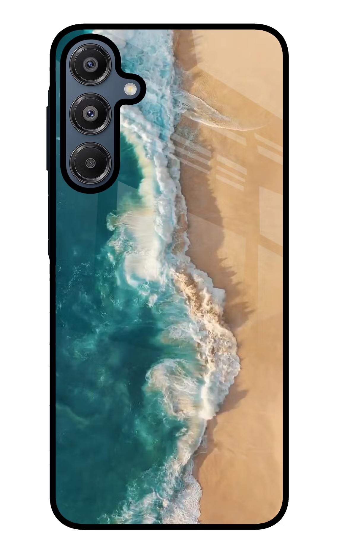 Ocean Beach Samsung A16 5G Glass Case Back Cover by Casekaro