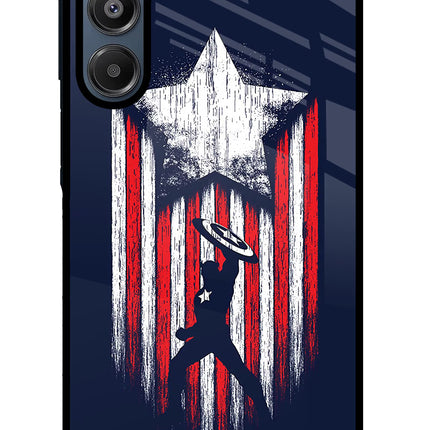 Captain America Marvel Art Samsung A16 5G Glass Case
