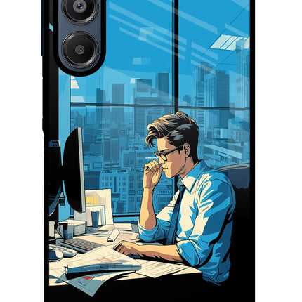 Focused Hustler (AI Generated) Samsung A16 5G Glass Case