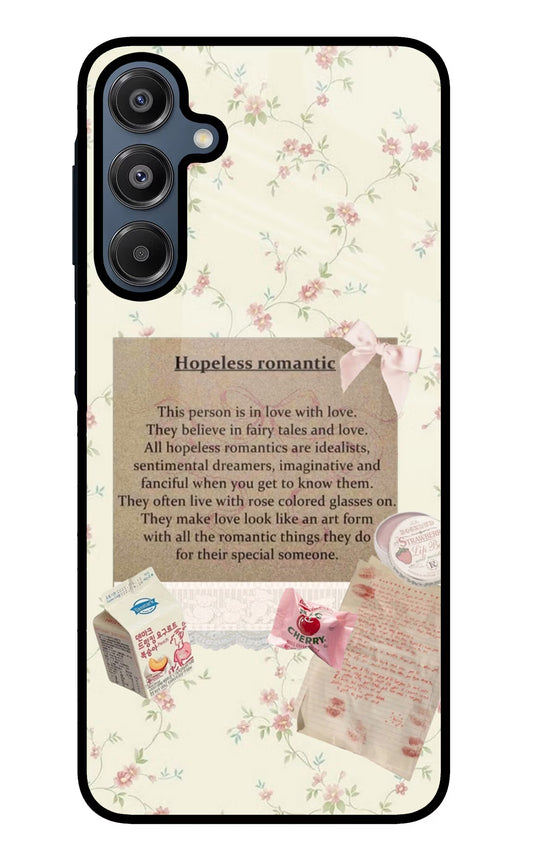 Hopeless Romantic Samsung A16 5G Glass Case
