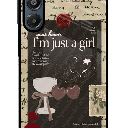 I am just a girl Samsung A16 5G Glass Case