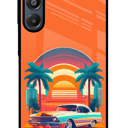 Palm Drive 80s Samsung A16 5G Glass Case