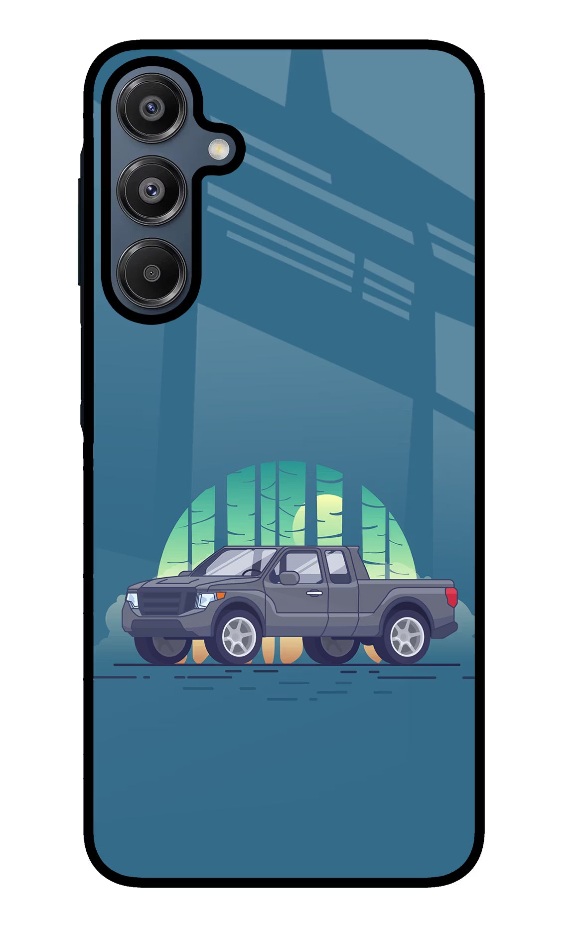 Retro Garage Vibe Samsung A16 5G Glass Case Back Cover by Casekaro