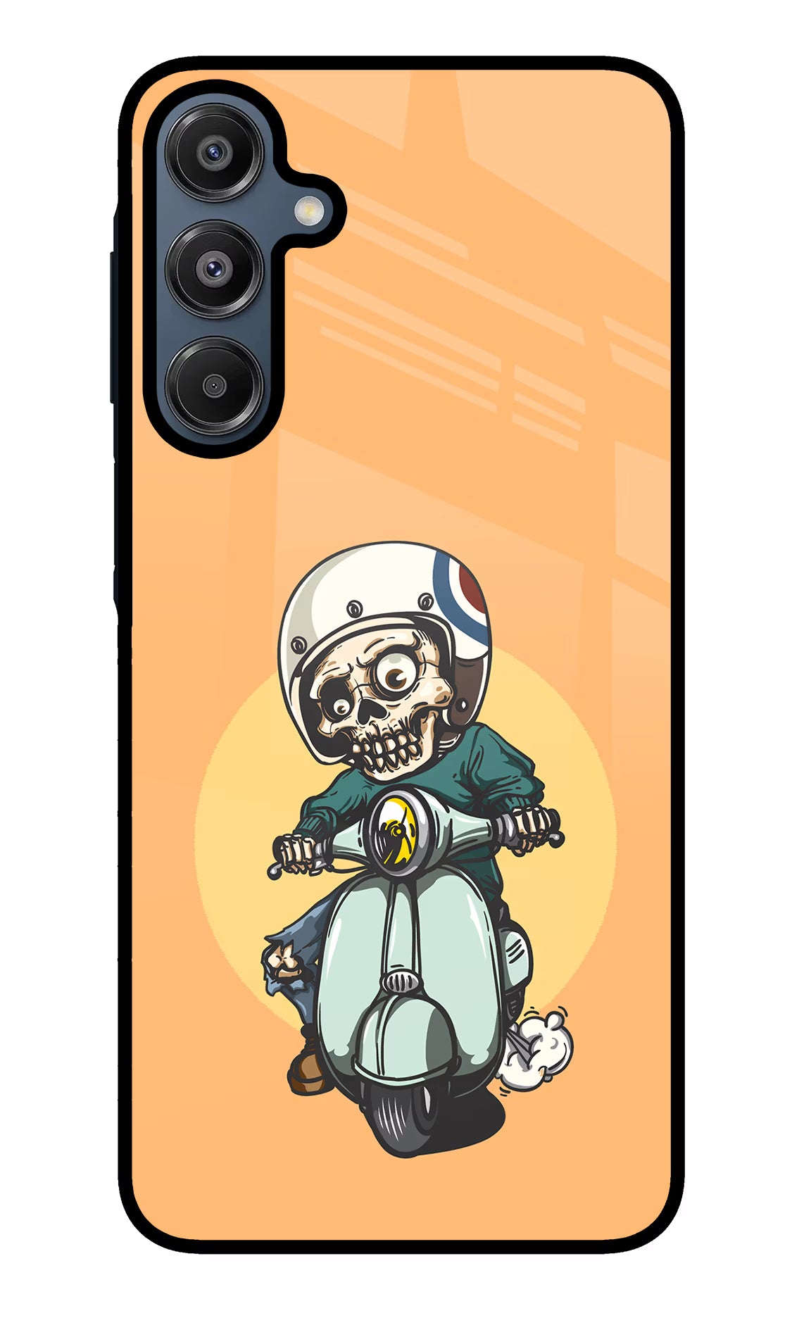 Undead Biker Samsung A16 5G Glass Case Back Cover by Casekaro