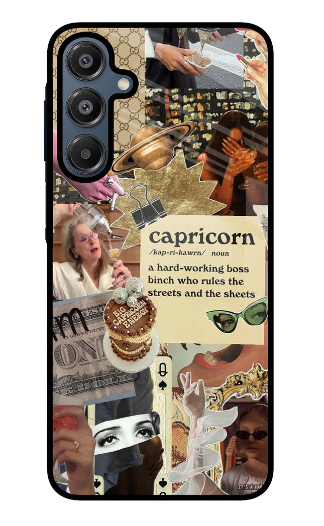 Capricorn Zodiac Samsung A16 5G Glass Case
