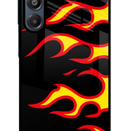 Side Sweep Flames Samsung A16 5G Glass Case